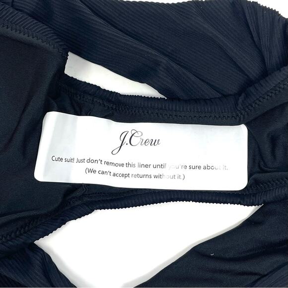 NEW J. Crew Ribbed High-Rise Cheeky Bikini Bottom, Black Women's Small BE808 $59 - Picture 8 of 9